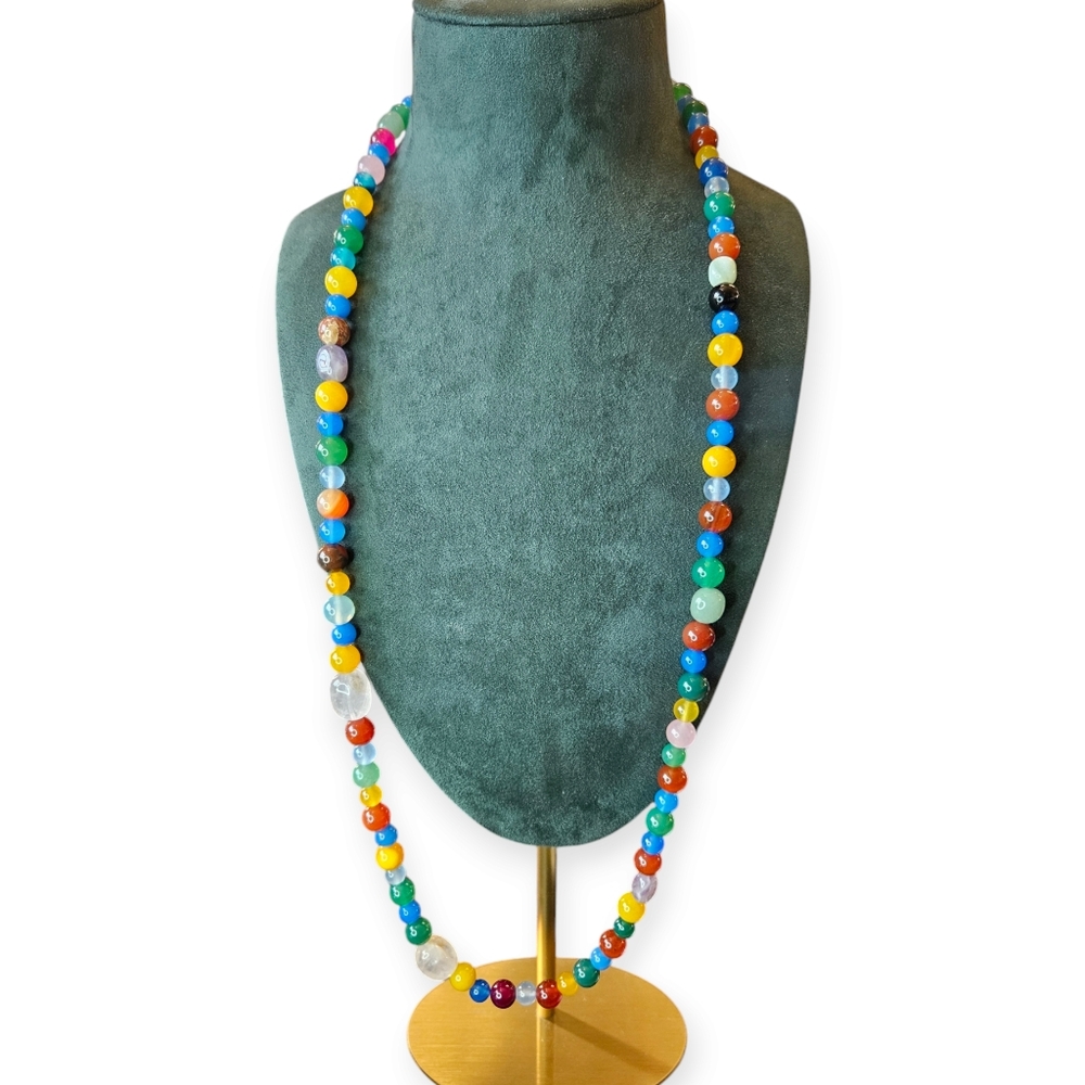 Endless Multi Gemstone Necklace